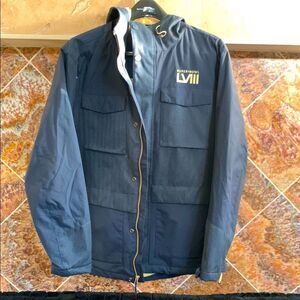 LIMITED EDITION Men's Navy Super Bowl 58 LVIII Las Vegas Jacket Medium Brand New